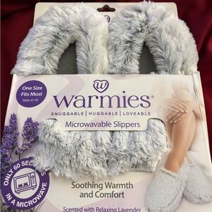 Warmies Soft Gray Microwavable Slippers